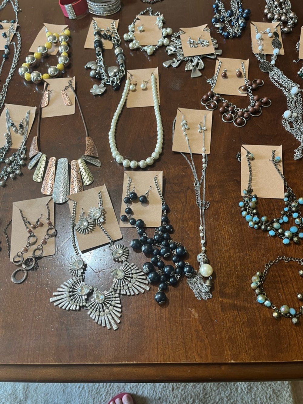 Lot of Paparazzi bracelets, necklaces with matching earrings